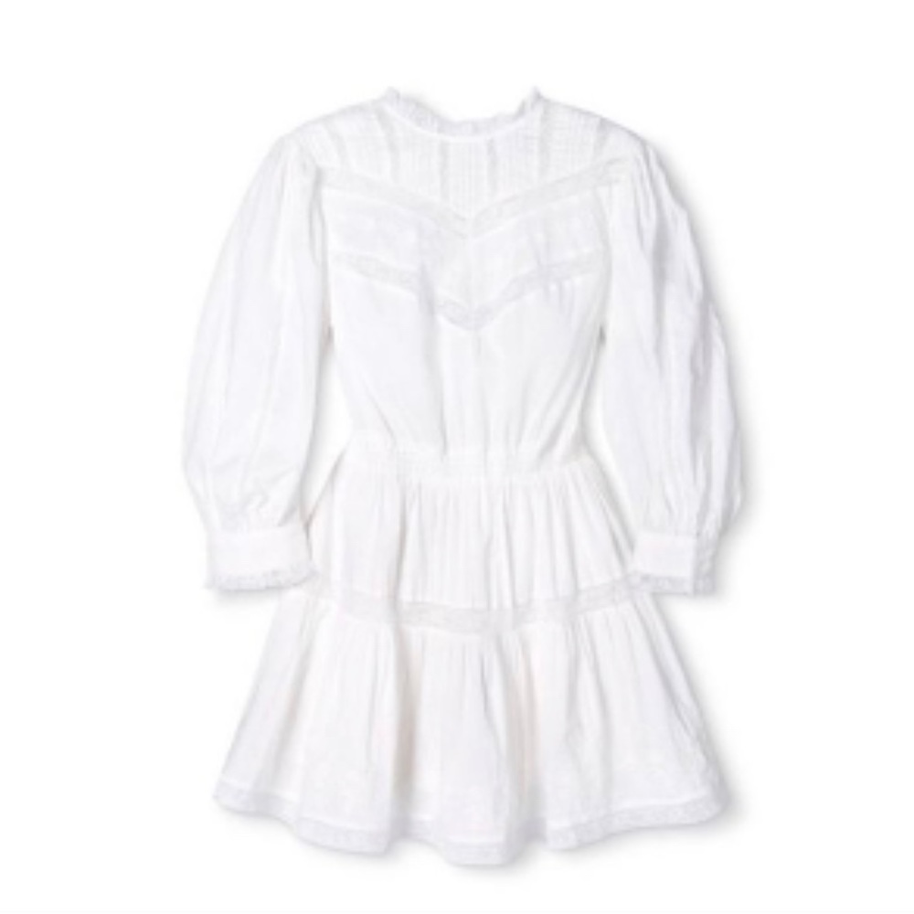 White Womens Talulah Mini Dress - Loveshackfancy - Small - New with Tags